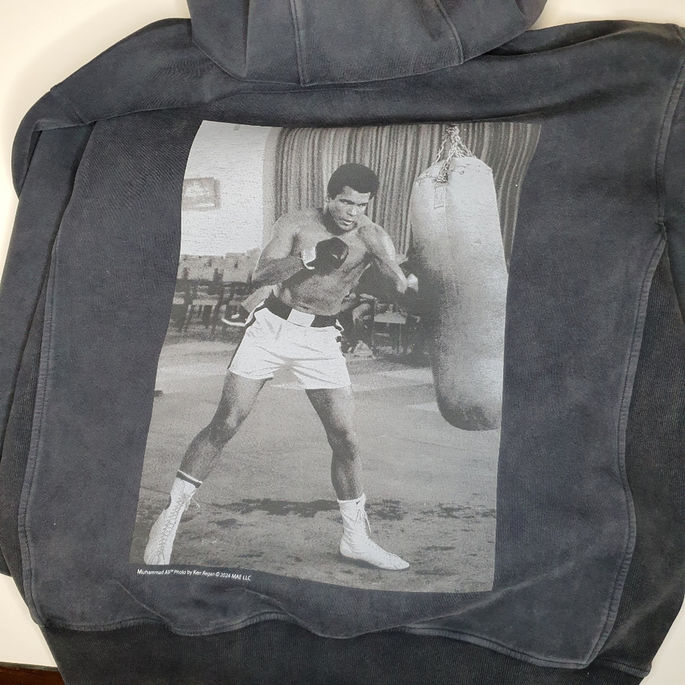 Black Graphic Muhammad Ali Pullover Hoodie